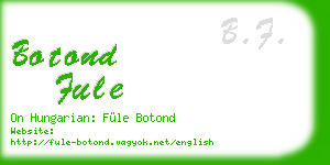 botond fule business card