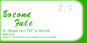 botond fule business card